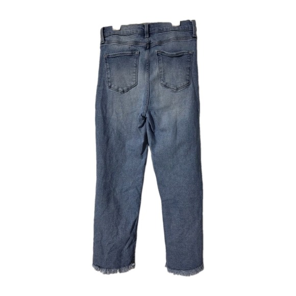 Rachel Rachel Roy ~ Denim Straight Leg Ankle Distressed Jeans, 8 - Picture 3 of 4